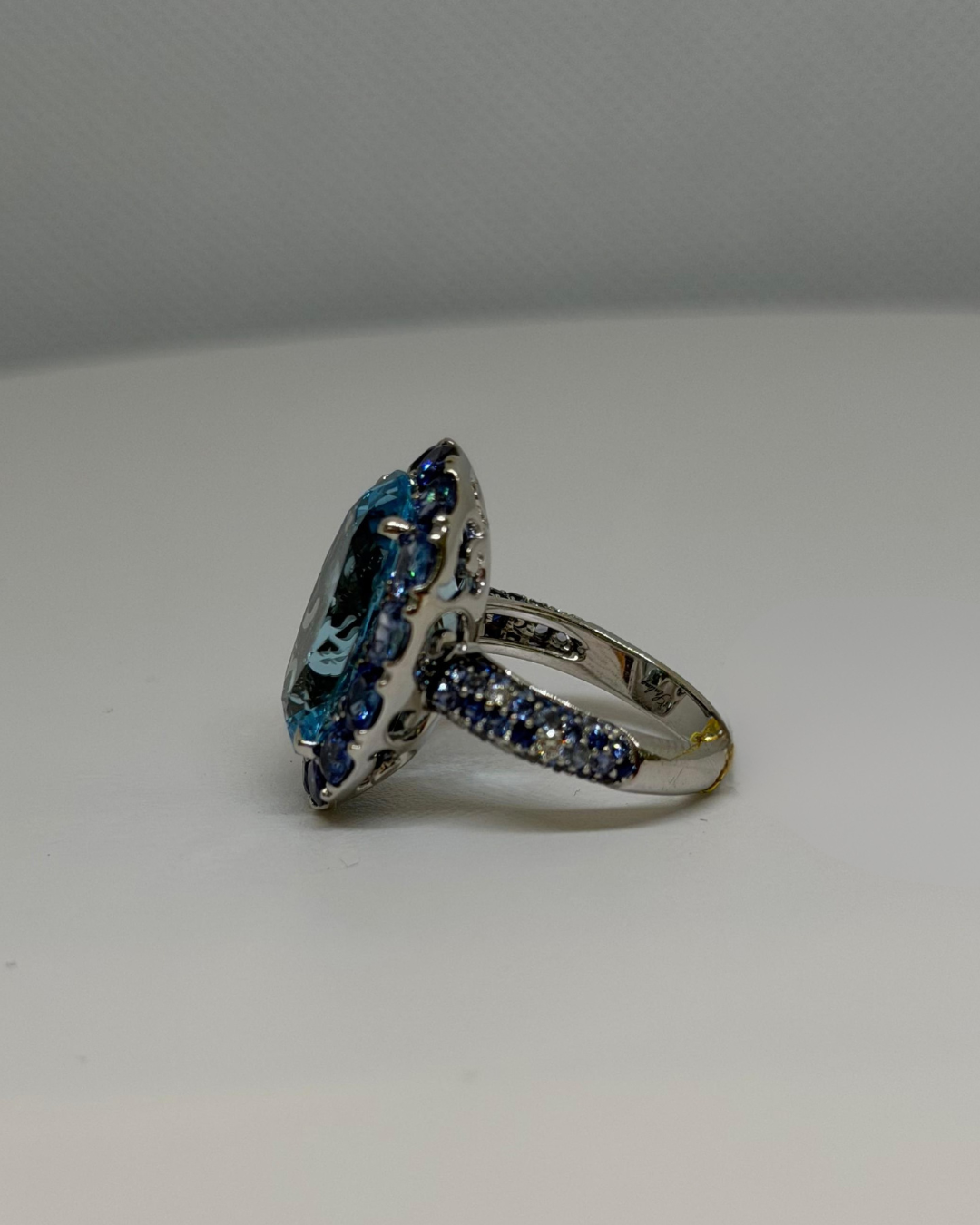 15 CT blue topaz ring