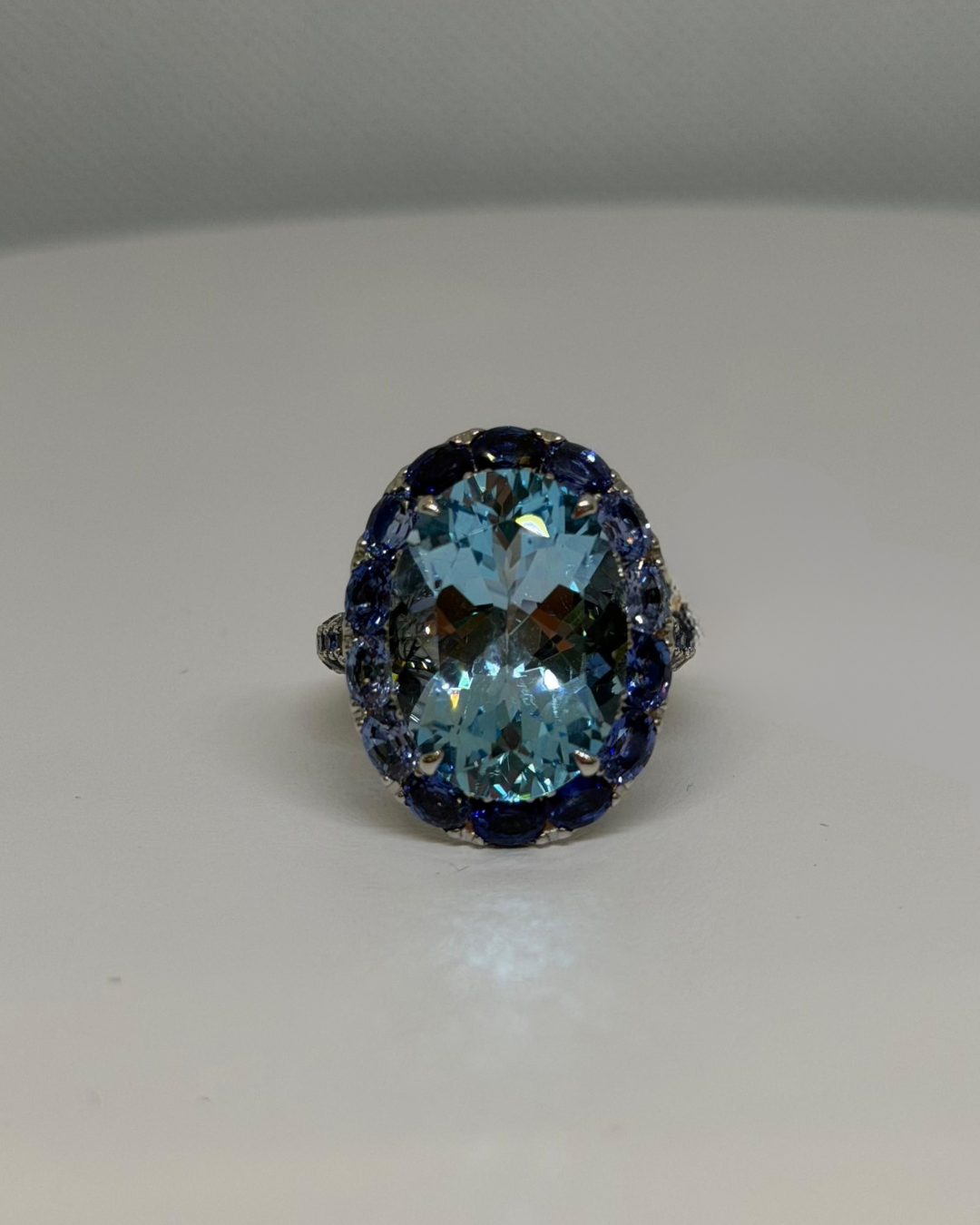 15 CT blue topaz ring
