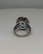 15 CT blue topaz ring