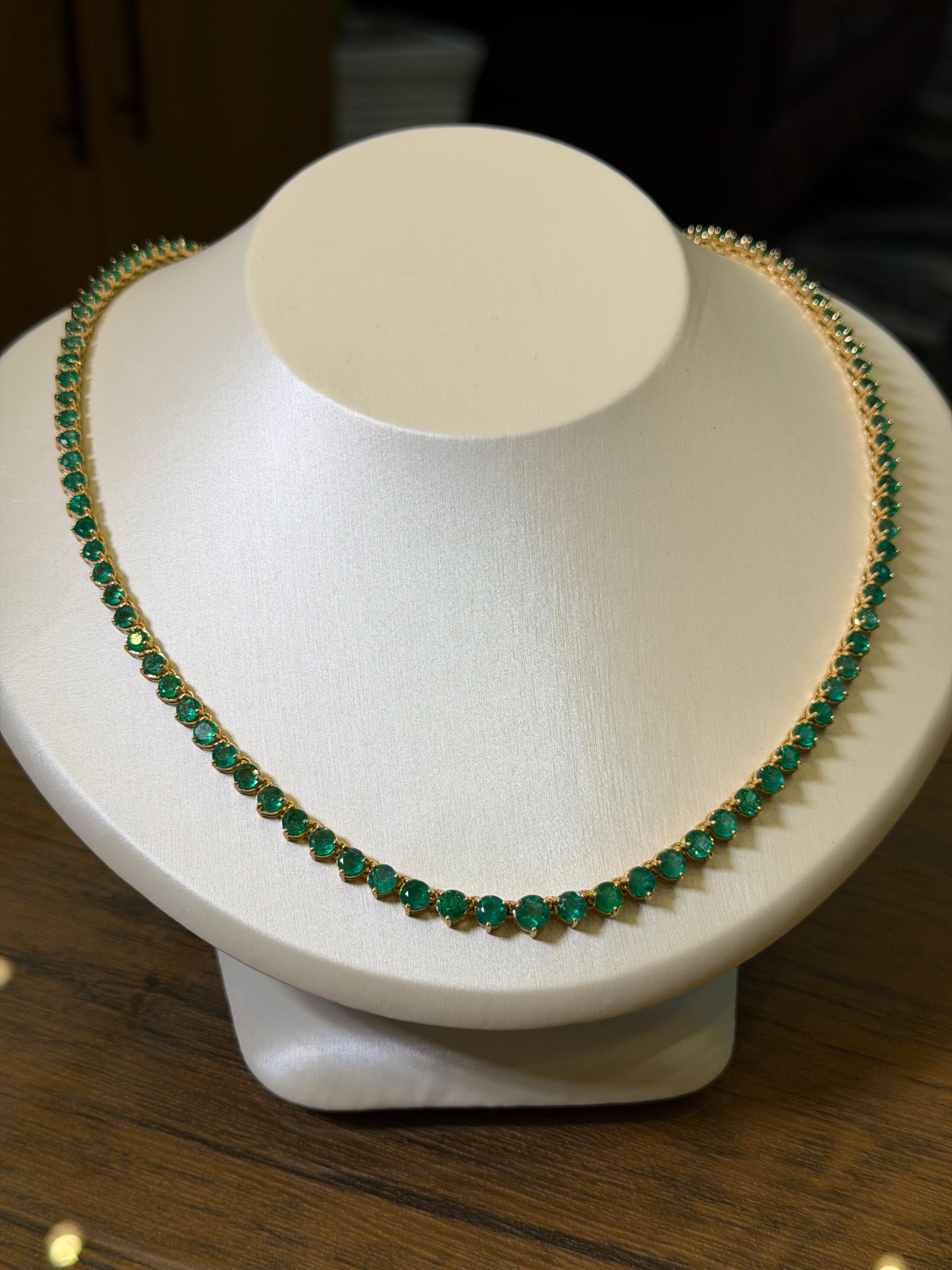 16_Carat_Colombian_Emerald_Tennis_Necklace