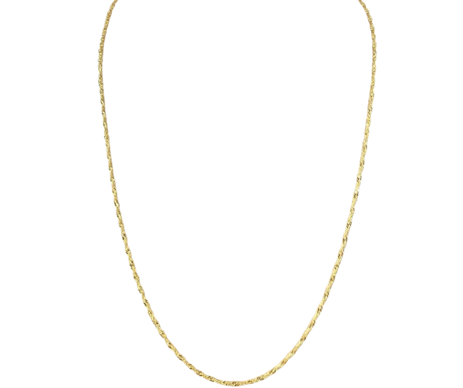 2mm Singapore Link Chain 18K