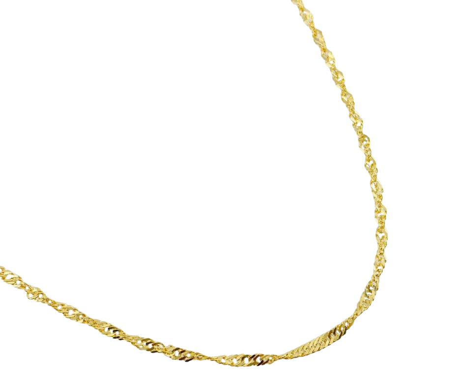 2mm Singapore Link Chain 18K