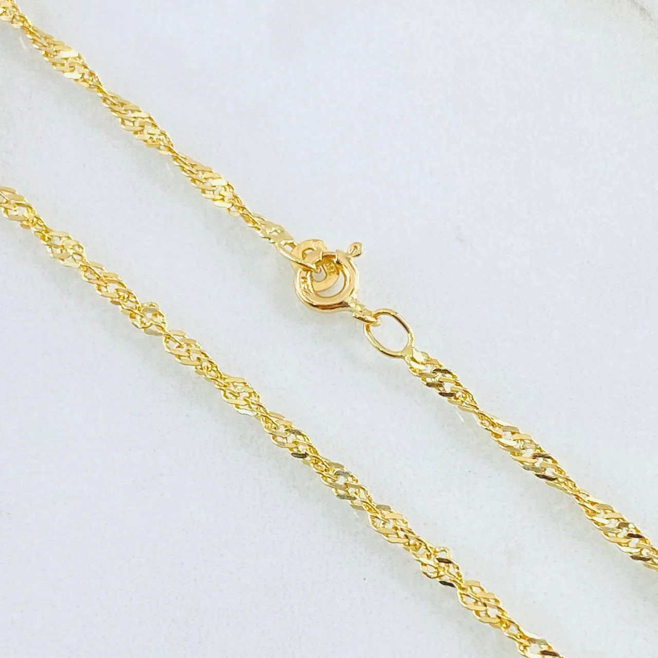 2mm Singapore Link Chain 18K