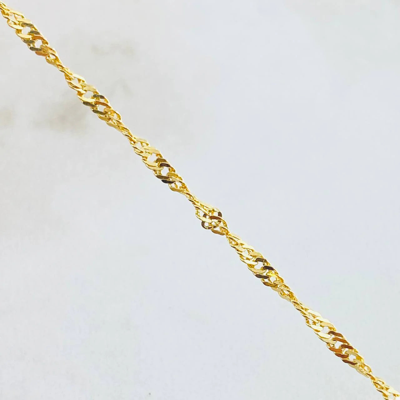 2mm Singapore Link Chain 18K