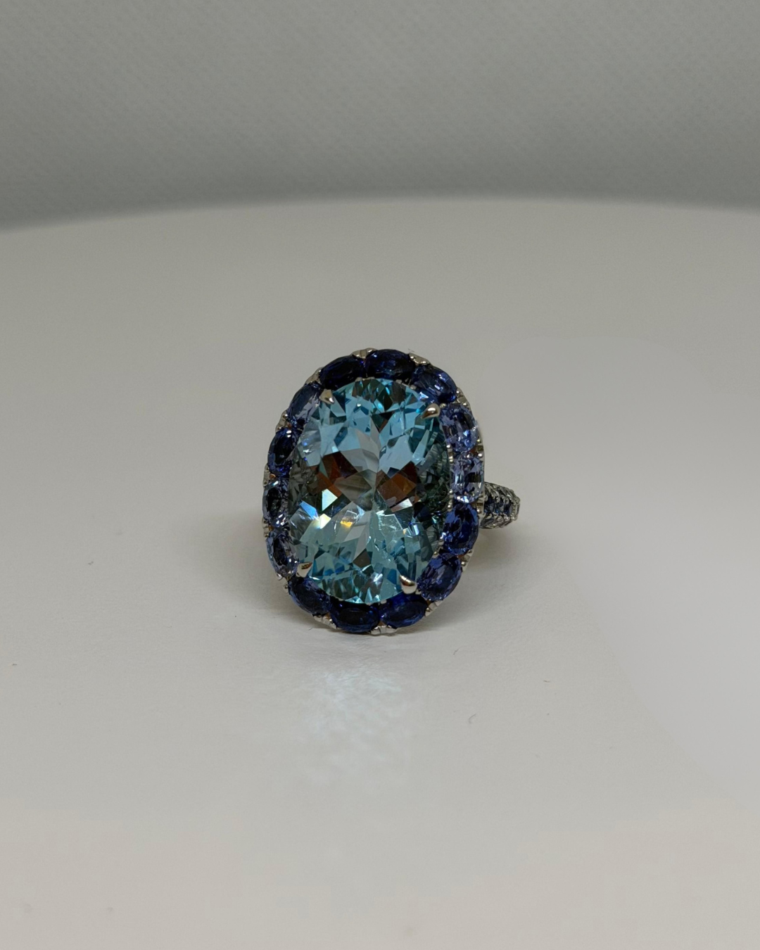 15 CT blue topaz ring