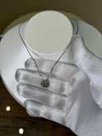 Diamond_Halo_Pendant_And_Venetian_Chain_Set
