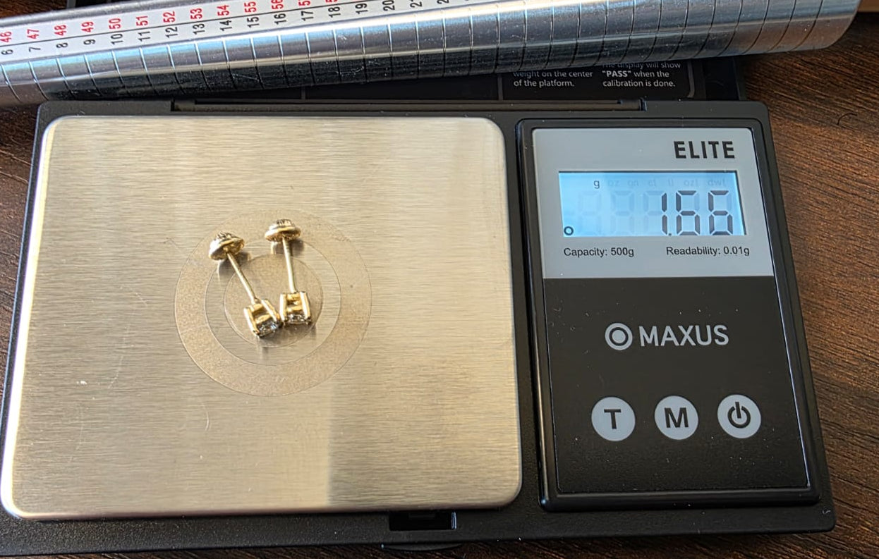 Natural Diamond Stud Earrings — 4mm