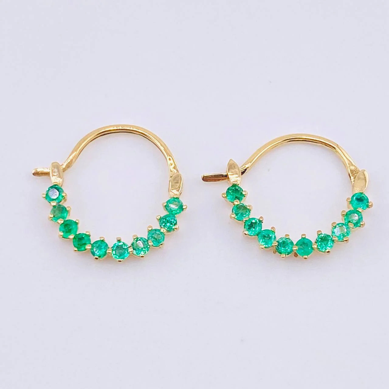 Emerald Arc Hoops
