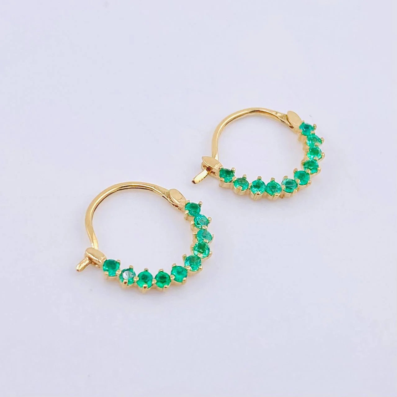 Emerald Arc Hoops