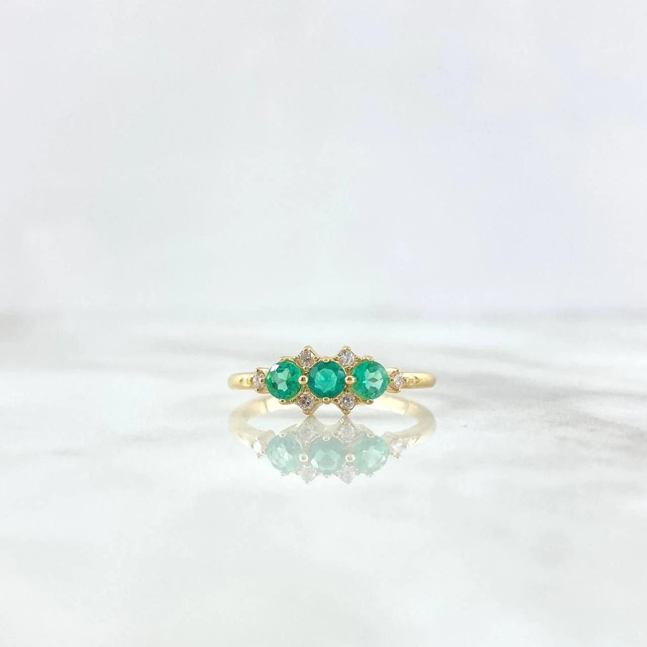Emerald Trinity Ring