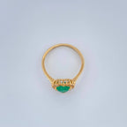 Heart Cut Emerald Halo Ring