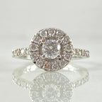 Bague de fiançailles solitaire à halo coussin - Diamants 0 à 1,5 ct