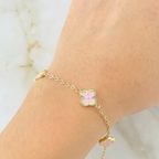 La Fortuna Rosa Sutil Link Bracelet