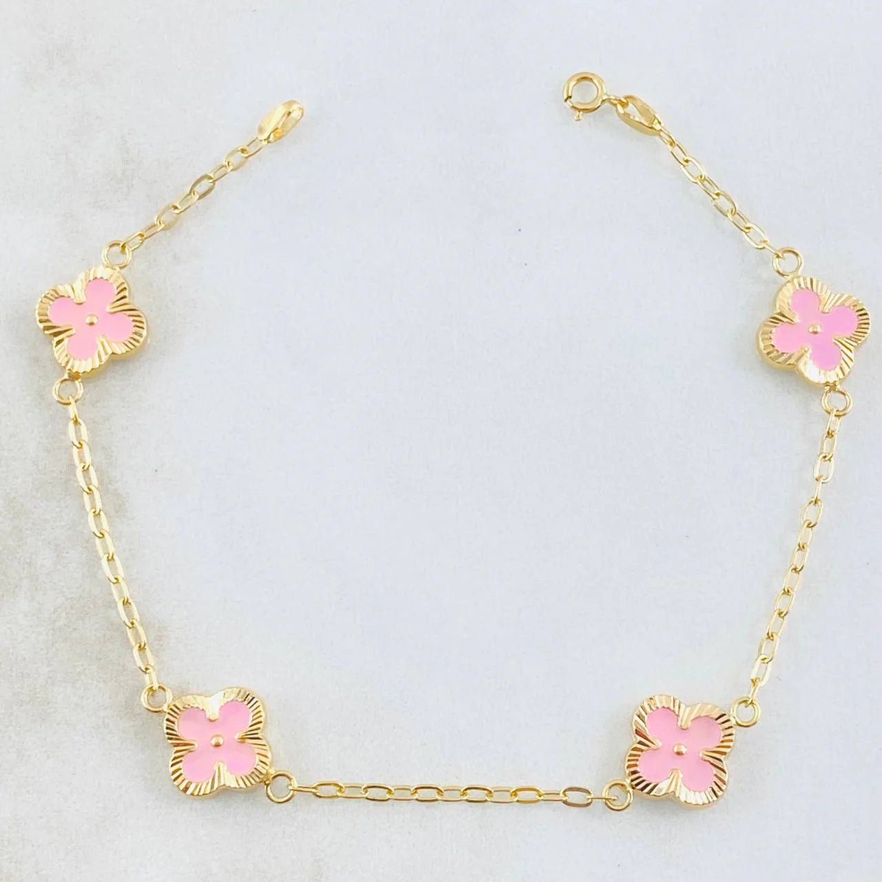 La Fortuna Rosa Sutil Link Bracelet