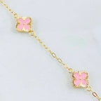 La Fortuna Rosa Sutil Link Bracelet