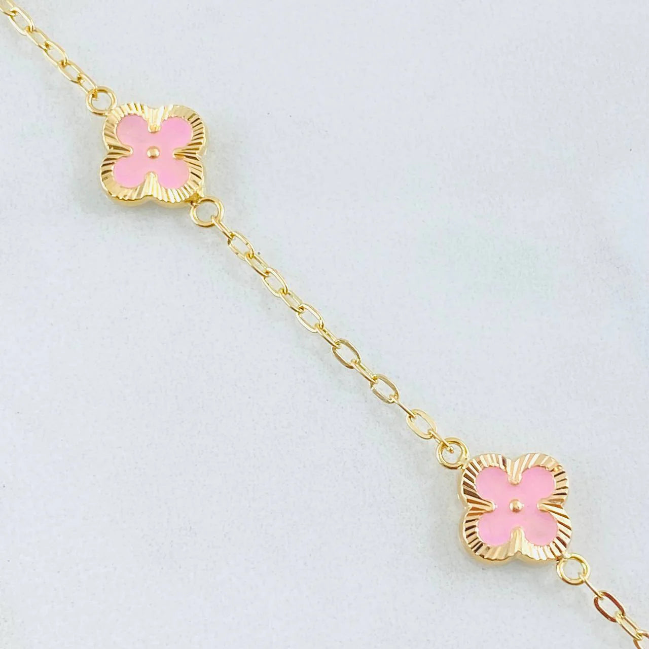 La Fortuna Rosa Sutil Link Bracelet