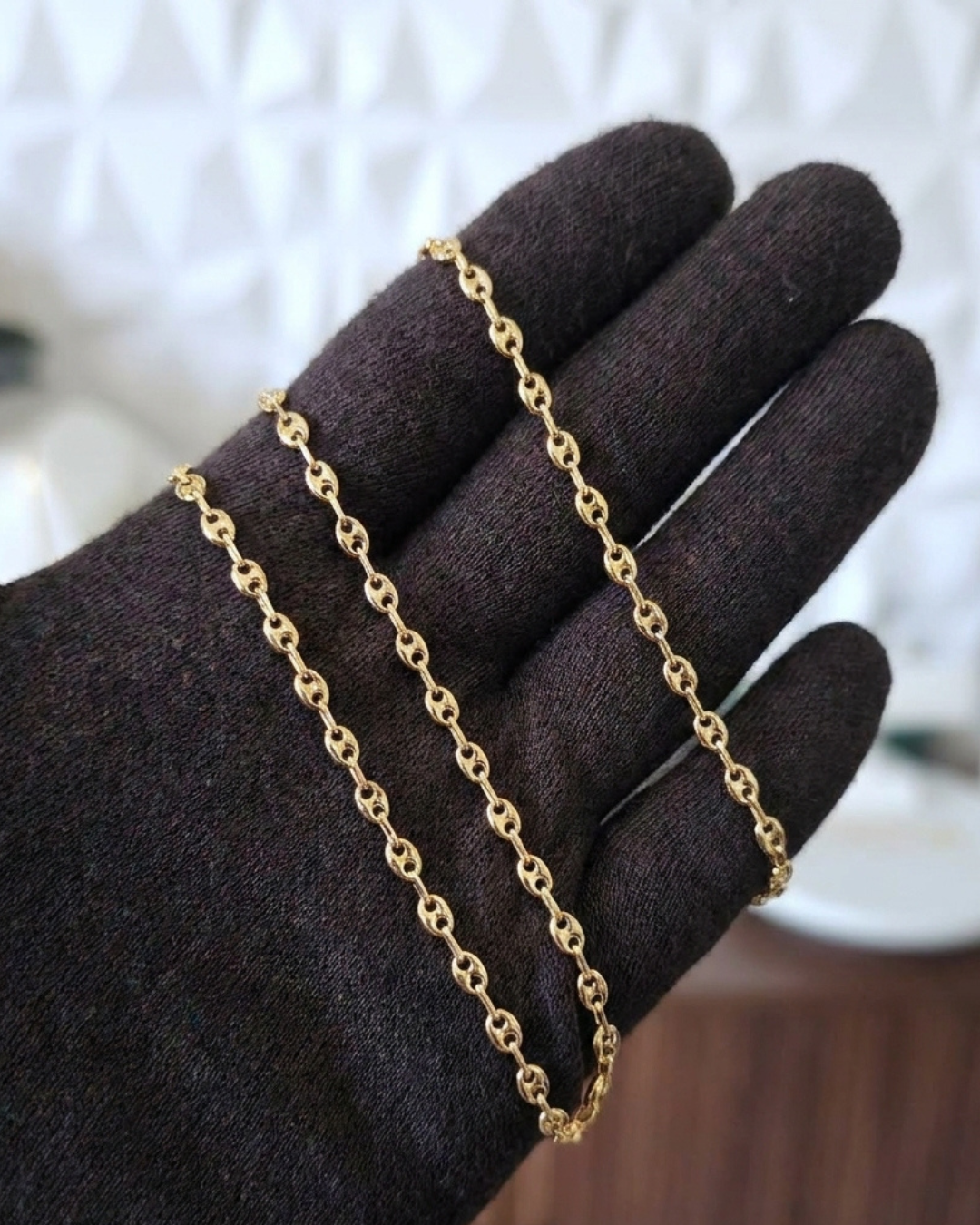 Made To Order: Gucci Bead Link Chain  — 2mm+