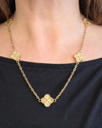 Made To Order: Golden Clover Motif Necklace