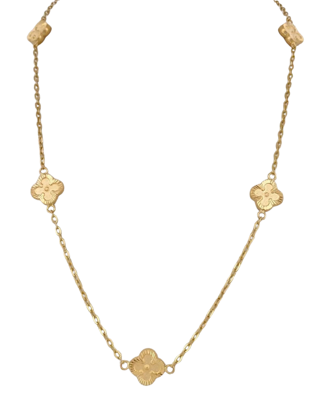 Made To Order: Golden Clover Motif Necklace