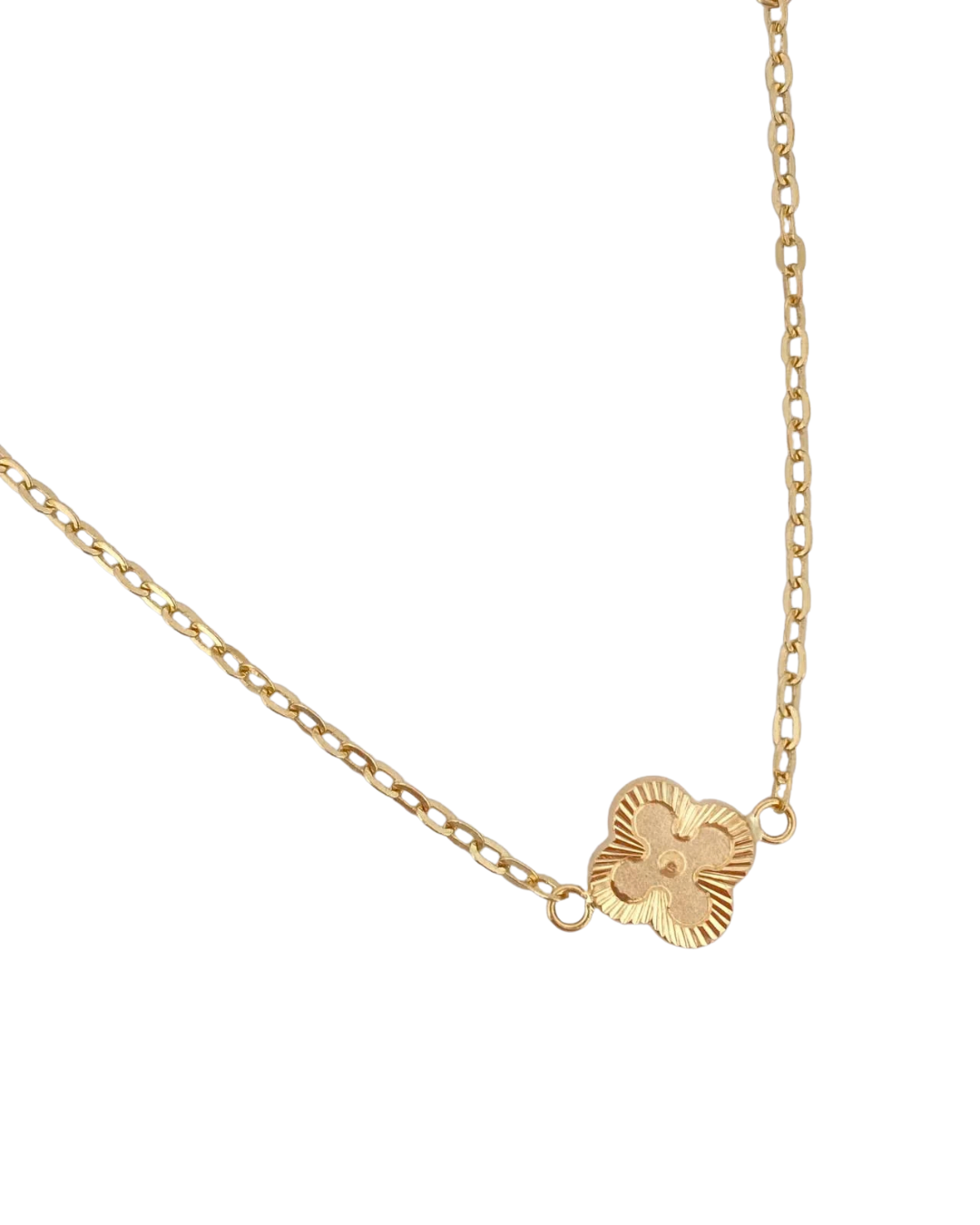 Made To Order: Golden Clover Motif Necklace
