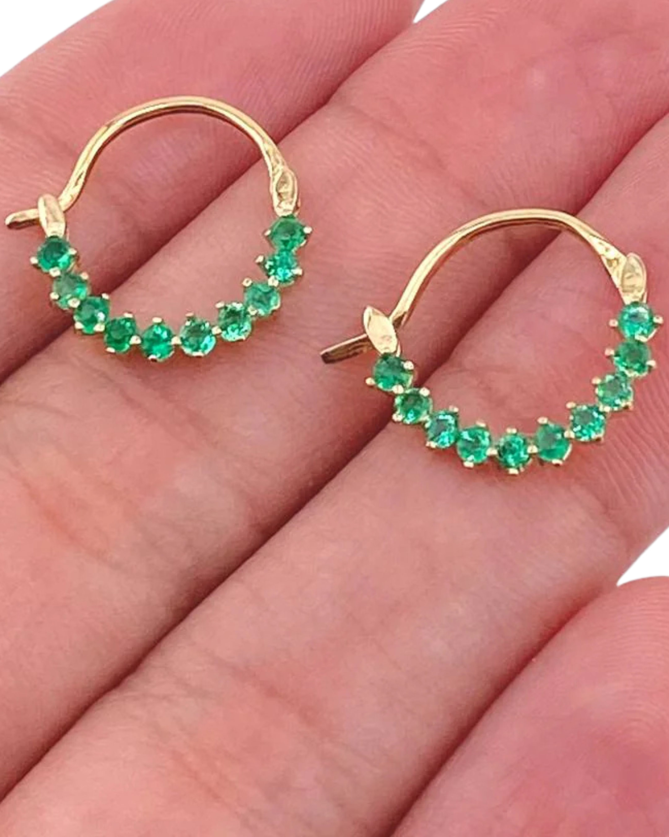 Made To Order: Emerald Arc Hoops