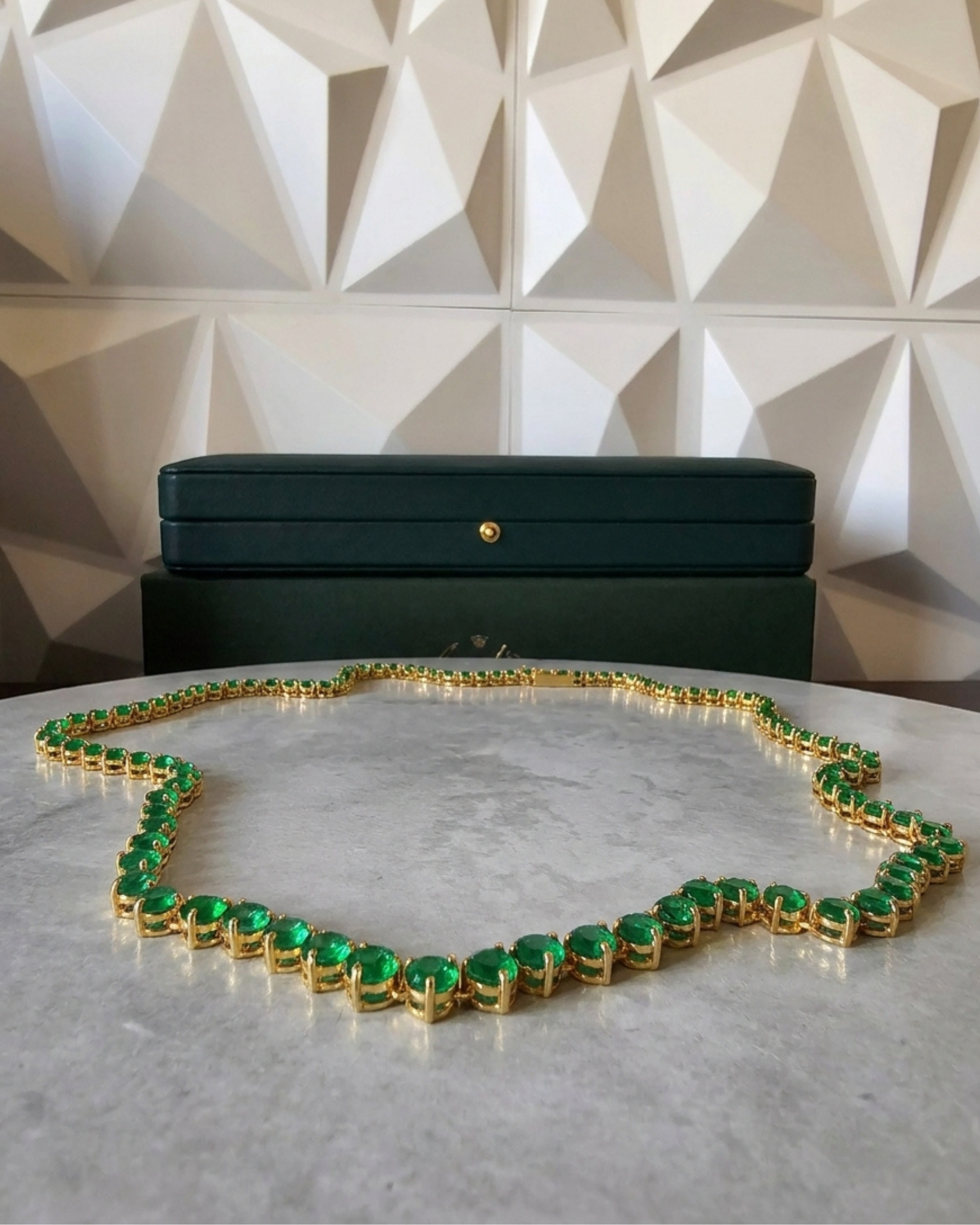 Made To Order: Colombian Emerald Tennis Necklace