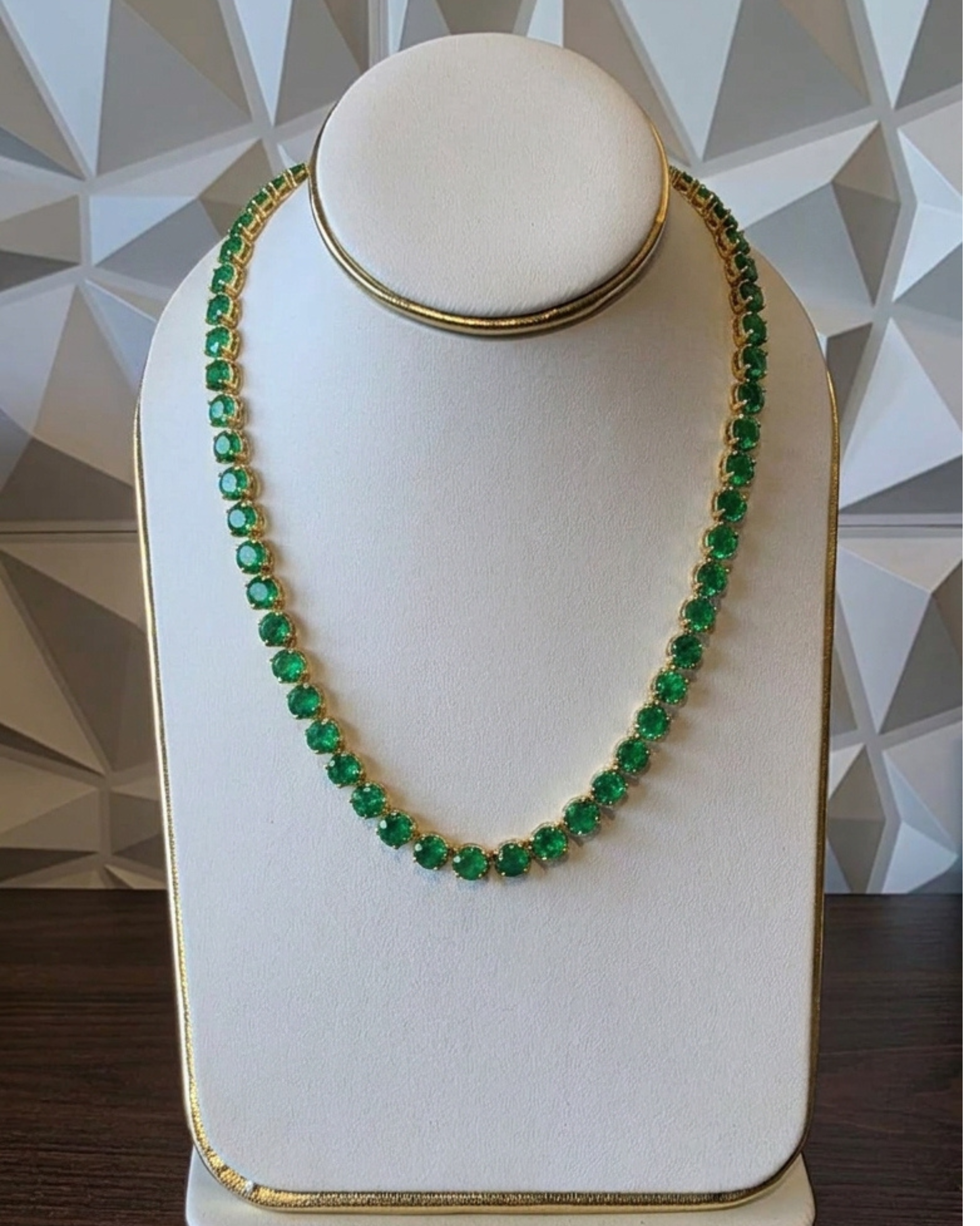Made To Order: Colombian Emerald Tennis Necklace