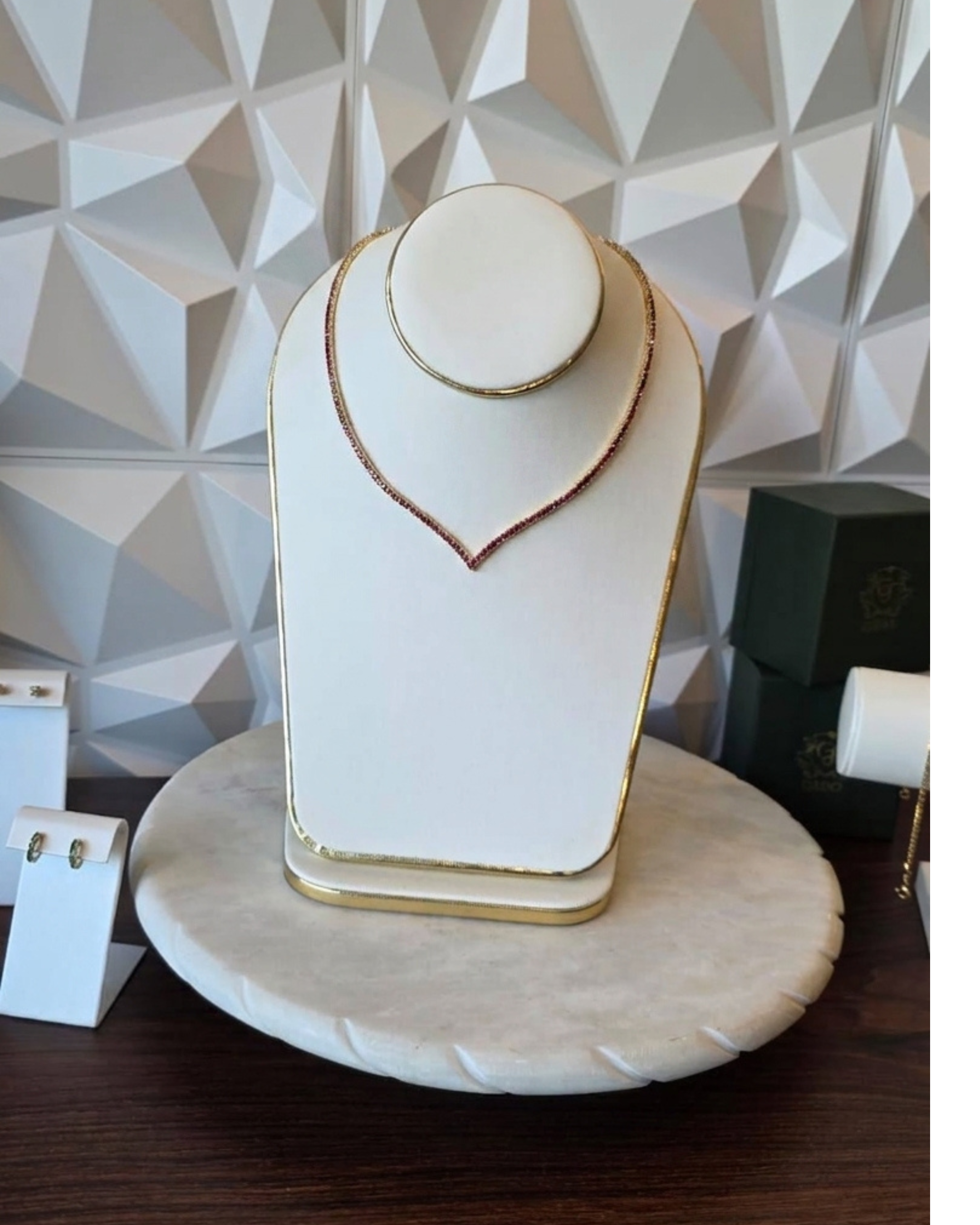 Made To Order: Ruby Chevron Tennis Necklace