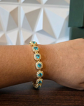 Made To Order: Azure Halo Tennis Bracelet