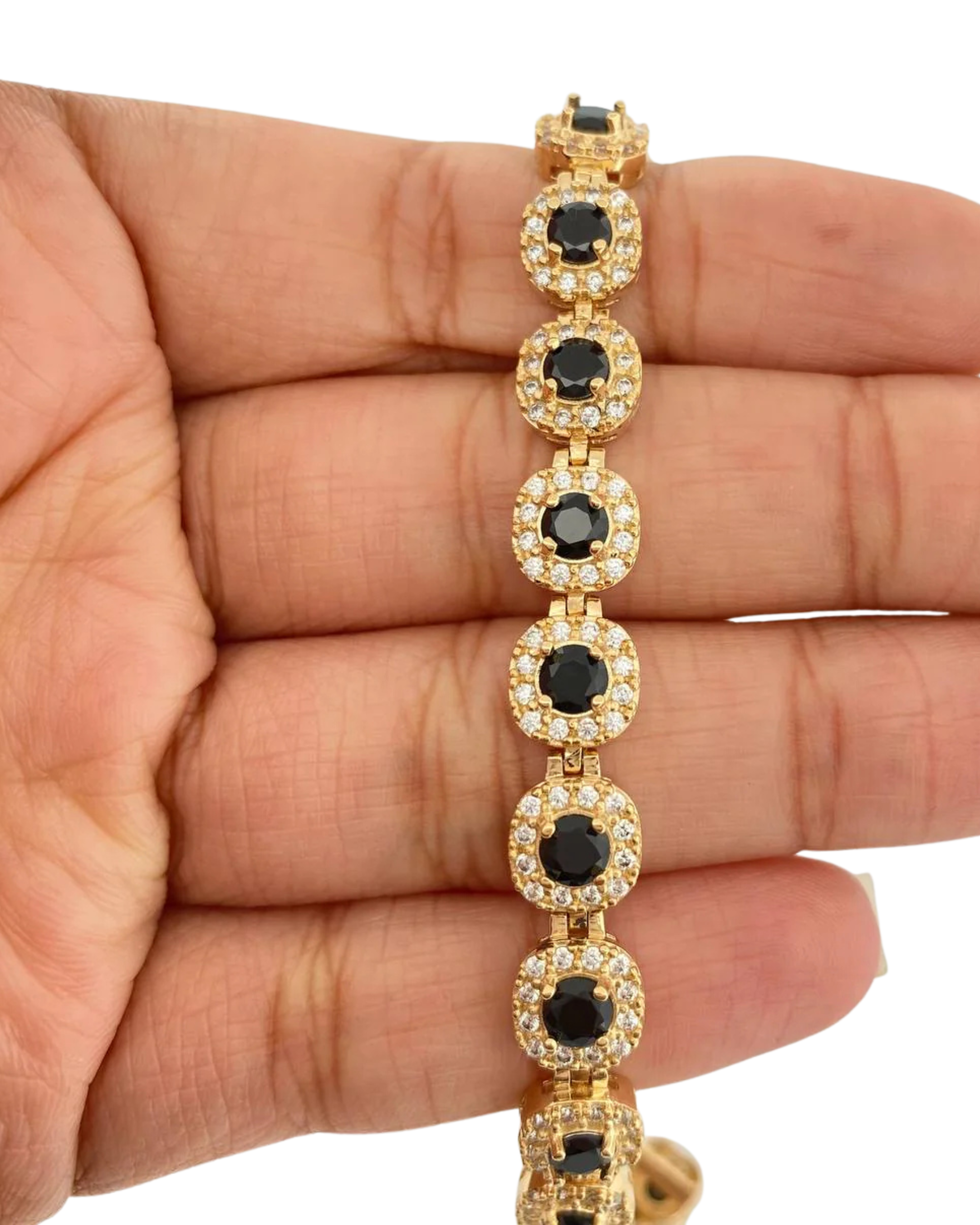 Made To Order: The Obsidian Halo Tennis Bracelet
