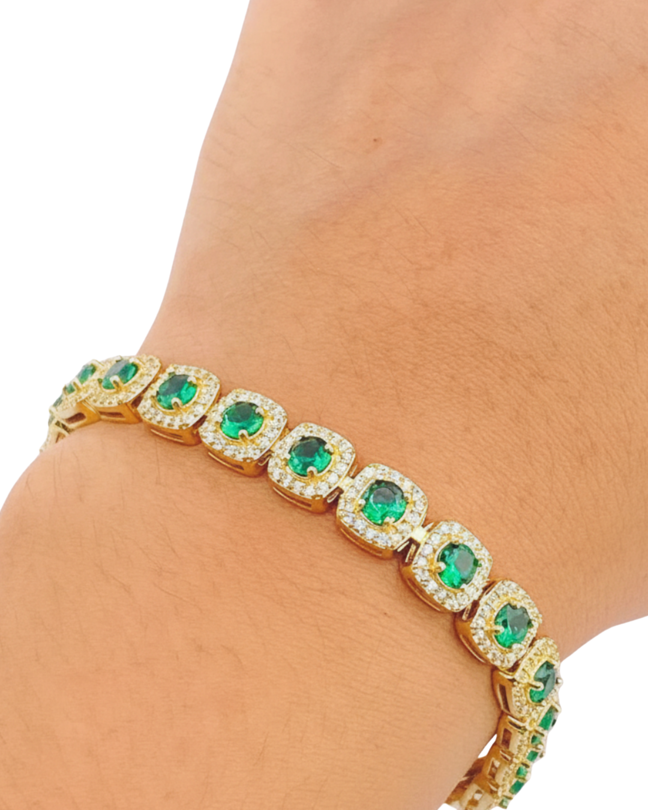 Made To Order: The Viridian Halo Tennis Bracelet