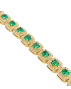 Made To Order: The Viridian Halo Tennis Bracelet