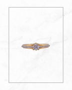 Bague solitaire de pont