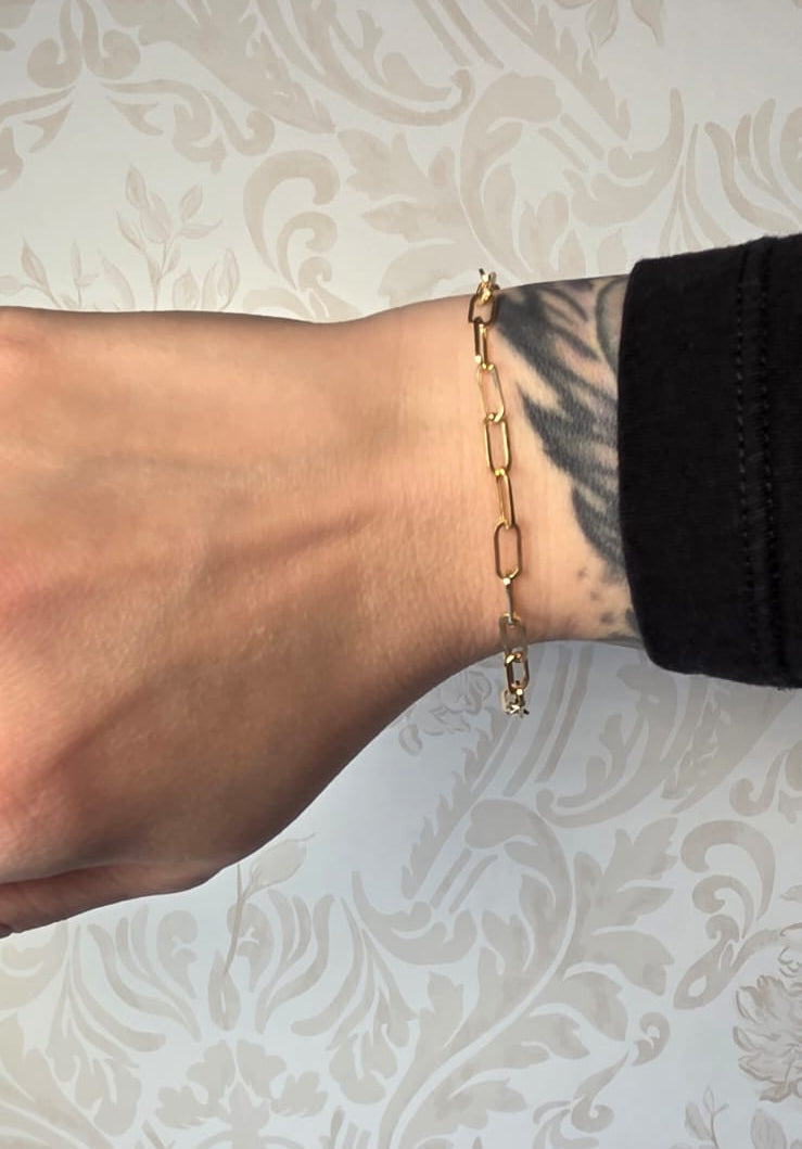 Paperclip Link Bracelet — 18.5cm