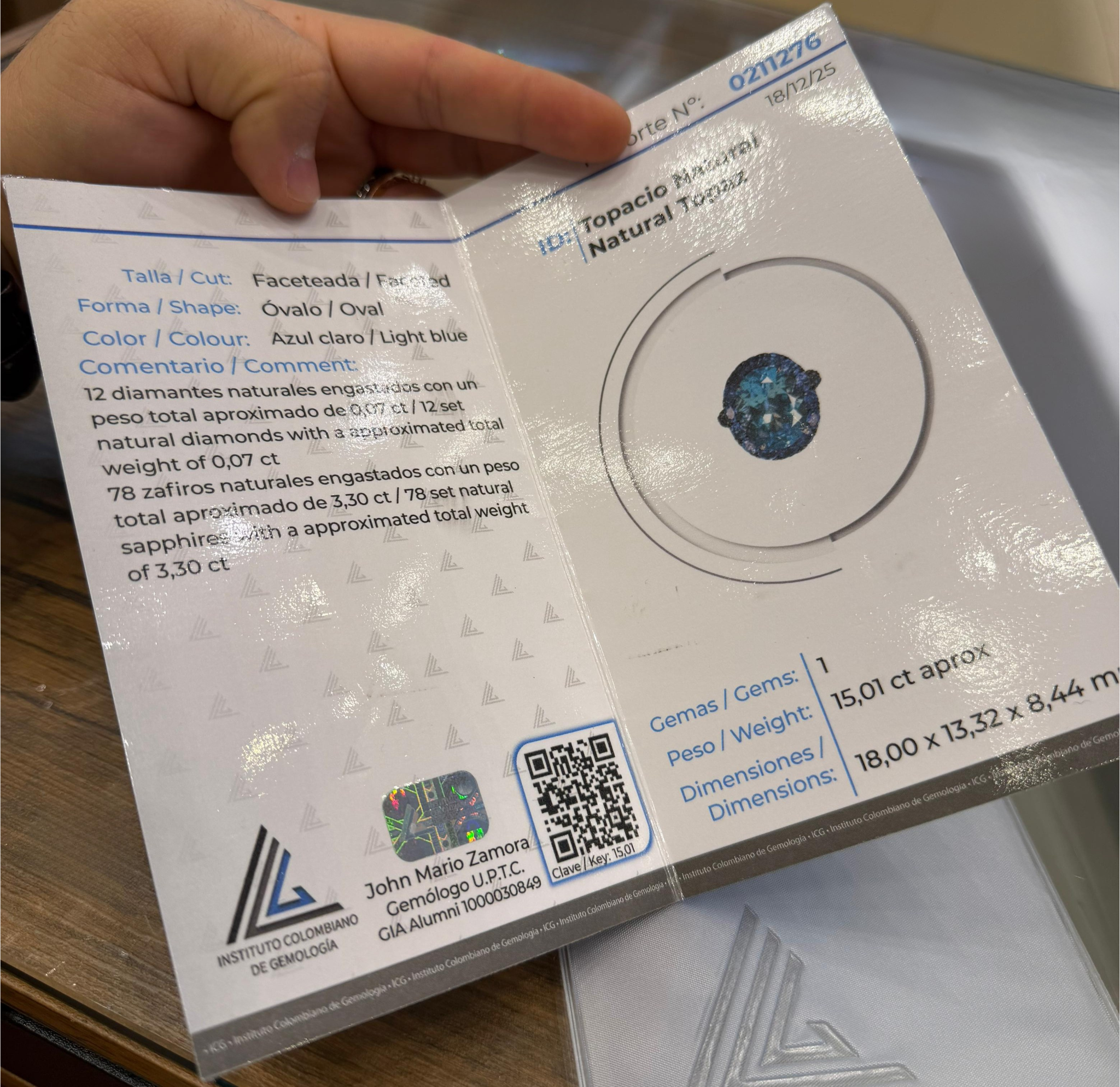 Multi-Stone Topaz, Sapphire & Diamond Ring