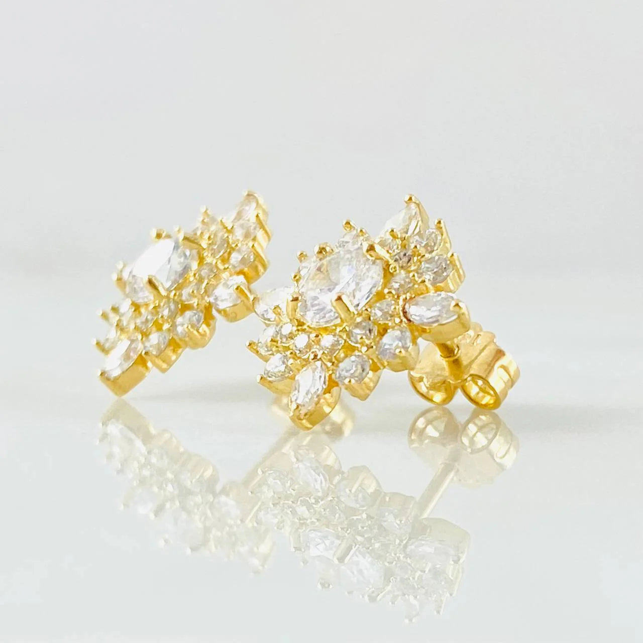 White Gardenia Studs