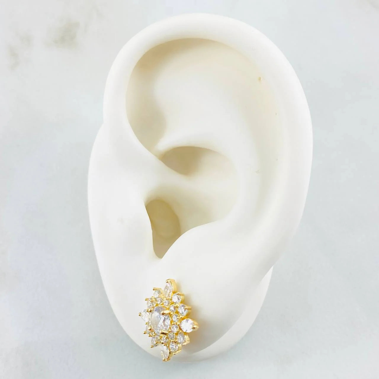 White Gardenia Studs