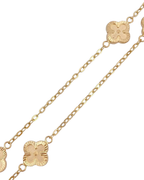 Clover Motif Cable Link Necklace