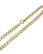 Close-up of Cuban curb link bracelet clasp and link detail in 18K gold | Gado Jewellers Fine Jewellery Mississauga