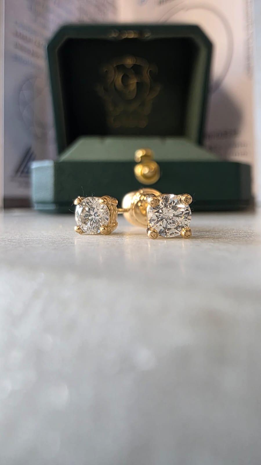 Natural Diamond Stud Earrings — 4mm