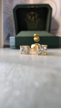Natural Diamond Stud Earrings — 4mm