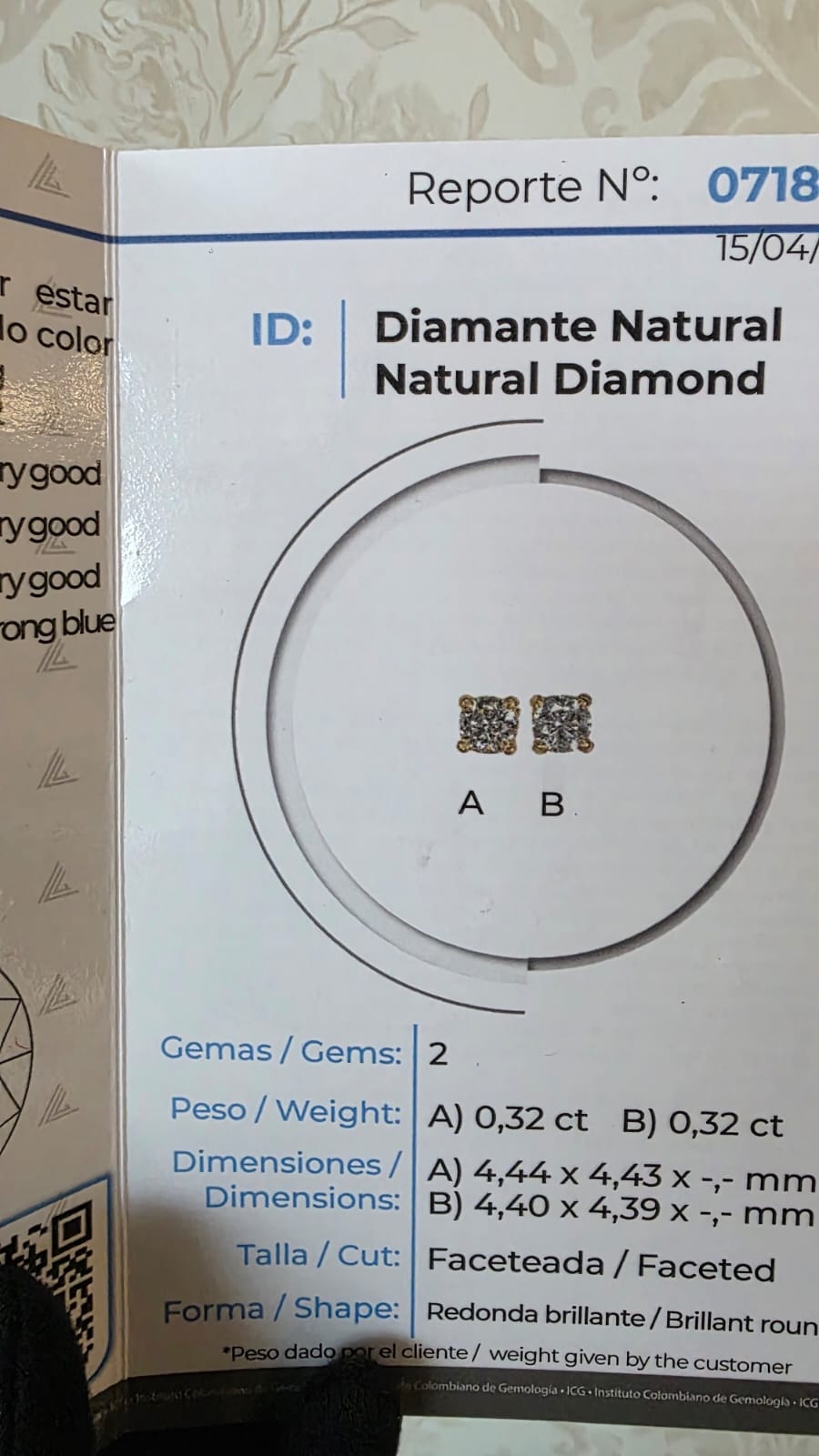 Natural Diamond Stud Earrings — 4mm