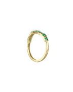 Emerald Chevron Ring