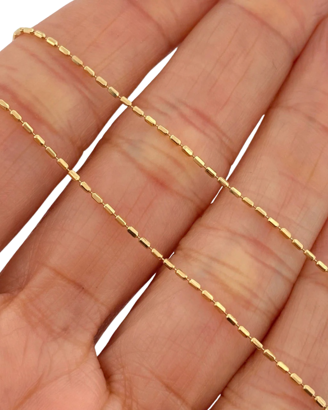 Cadena de eslabones de lingote de oro