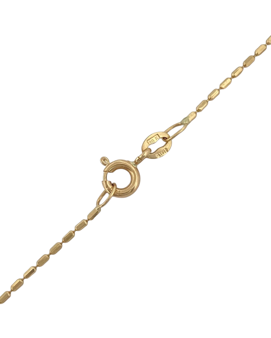 Cadena de eslabones de lingote de oro