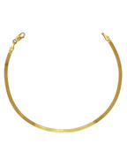 herringbone bracelet in 18K gold, studio shot | Gado Jewellers Canadian Fine Jewelry Toronto