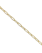 Close-up of paperclip link bracelet link detail in 18K gold | Gado Jewellers Canadian Fine Jewellery Mississauga