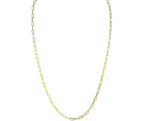 Close-up of paperclip link chain clasp and link detail in 18K gold | Gado Jewellers Canadian Fine Jewellery