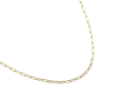 Close-up of paperclip link chain clasp and link detail in 18K gold | Gado Jewellers Canadian Fine Jewellery