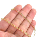 3mm Paperclip Link Chain 18K